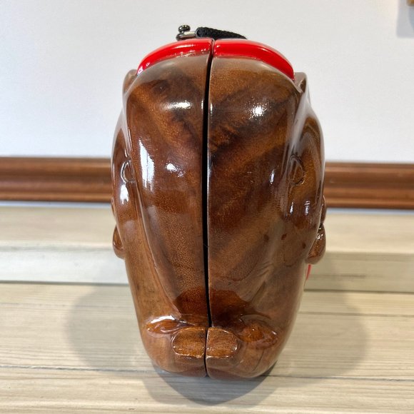 Timmy Woods Patriotic Elephant Carved Wood Crossbody - Picture 2 of 8